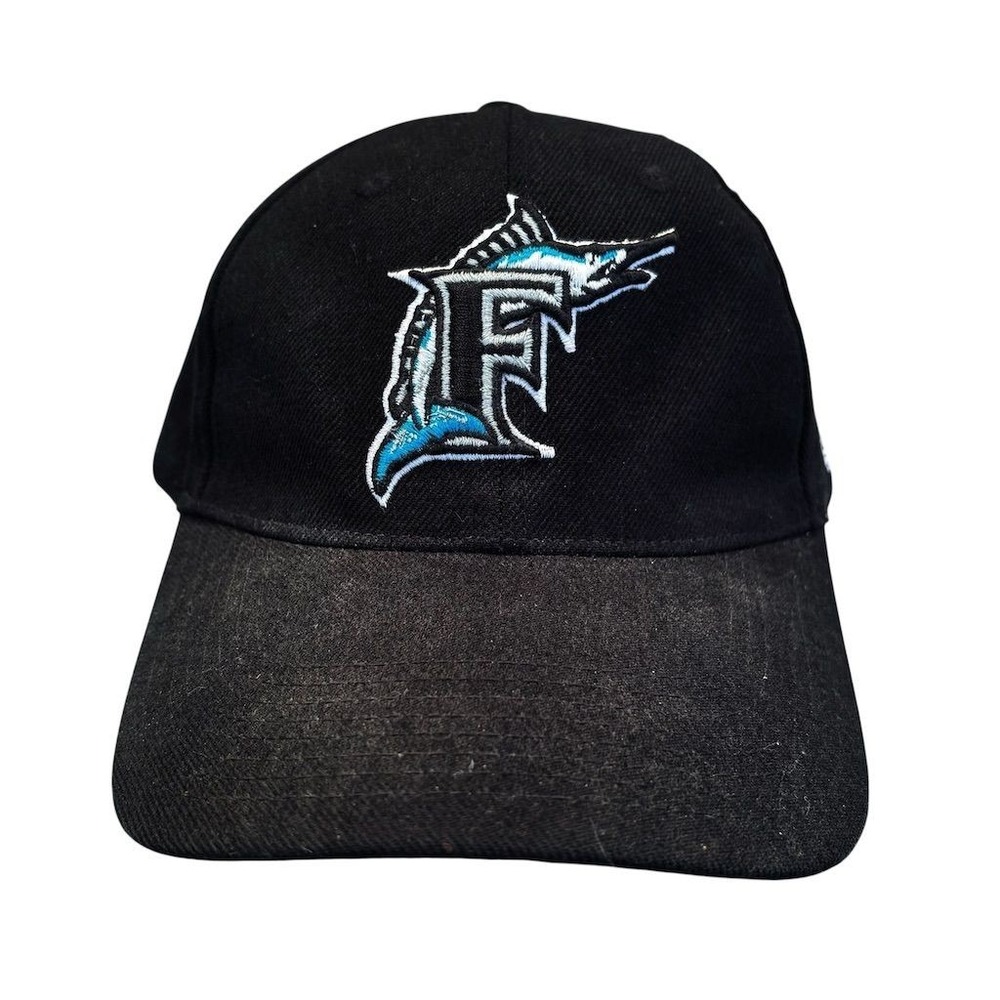 Vintage Florida Marlins Gary Sheffield Black Snapback Baseball Hat MLB‎